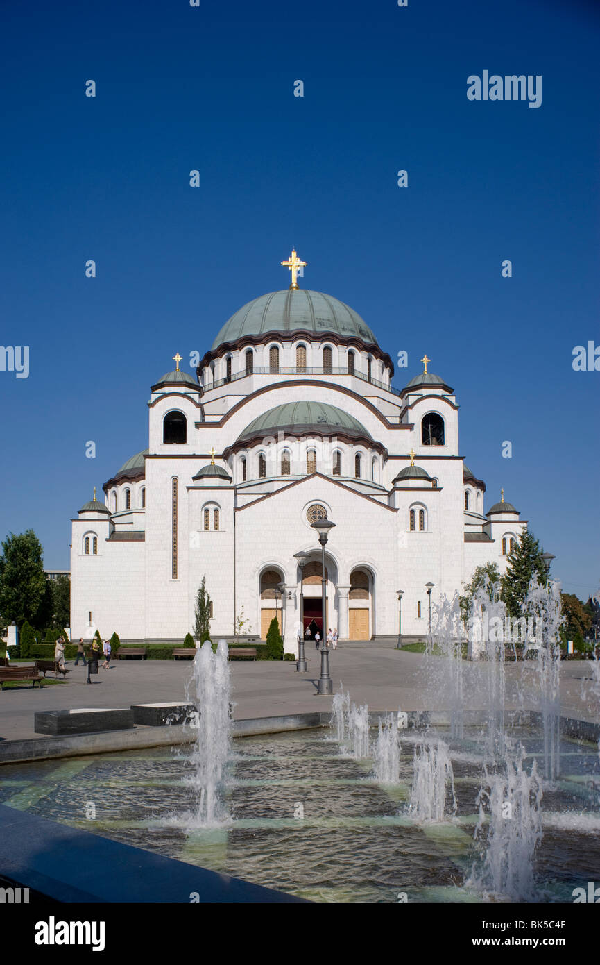La Cathédrale de Saint Sava, la plus grande cathédrale orthodoxe dans le monde entier, Belgrade, Serbie, Europe Banque D'Images