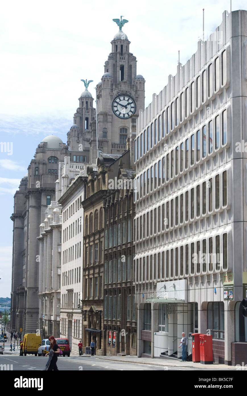 Le Liver Building, l'un des Trois Grâces, Liverpool, Merseyside, Angleterre, Royaume-Uni, Europe Banque D'Images