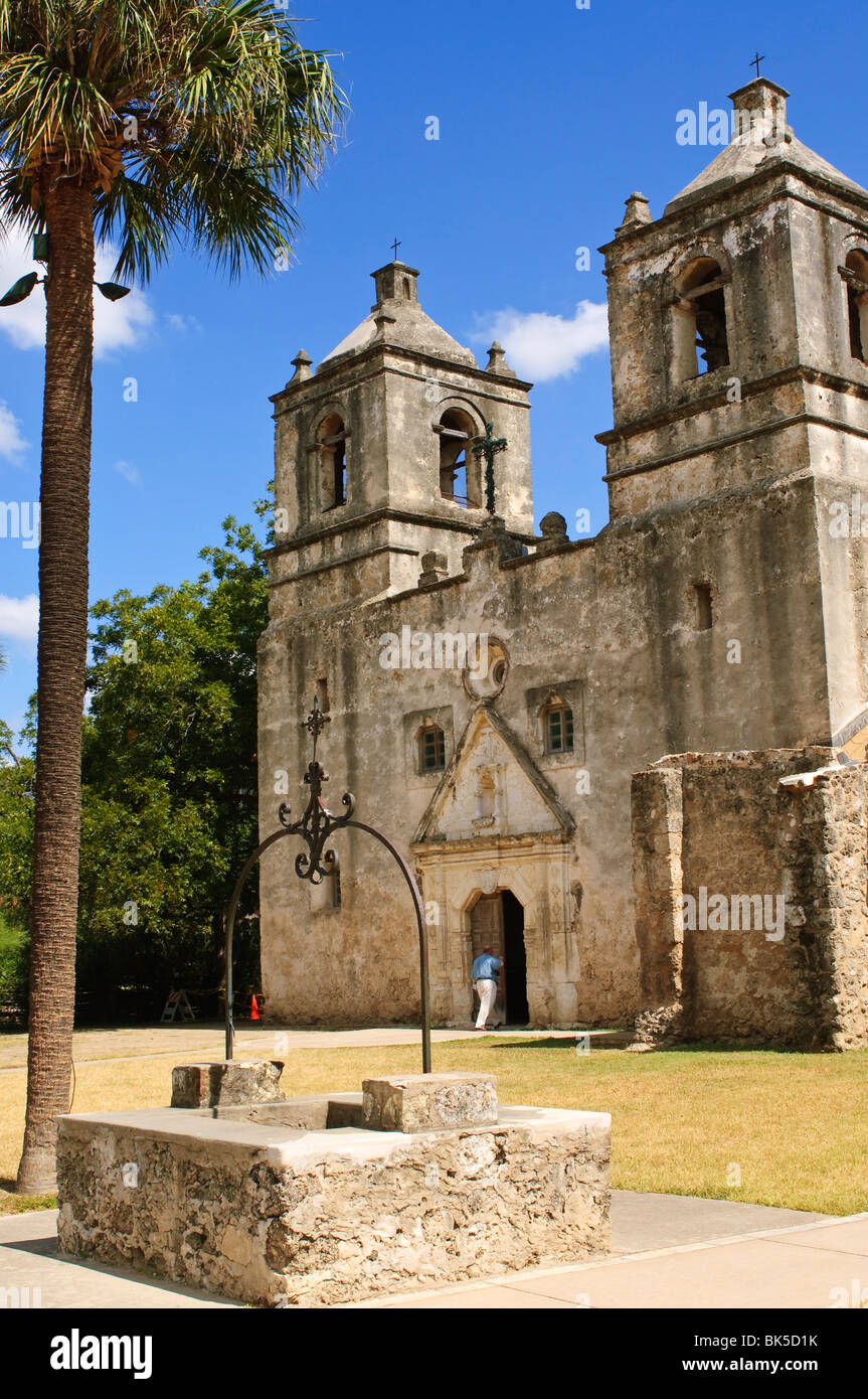 Mission Concepcion, San Antonio, Texas, États-Unis d'Amérique, Amérique du Nord Banque D'Images