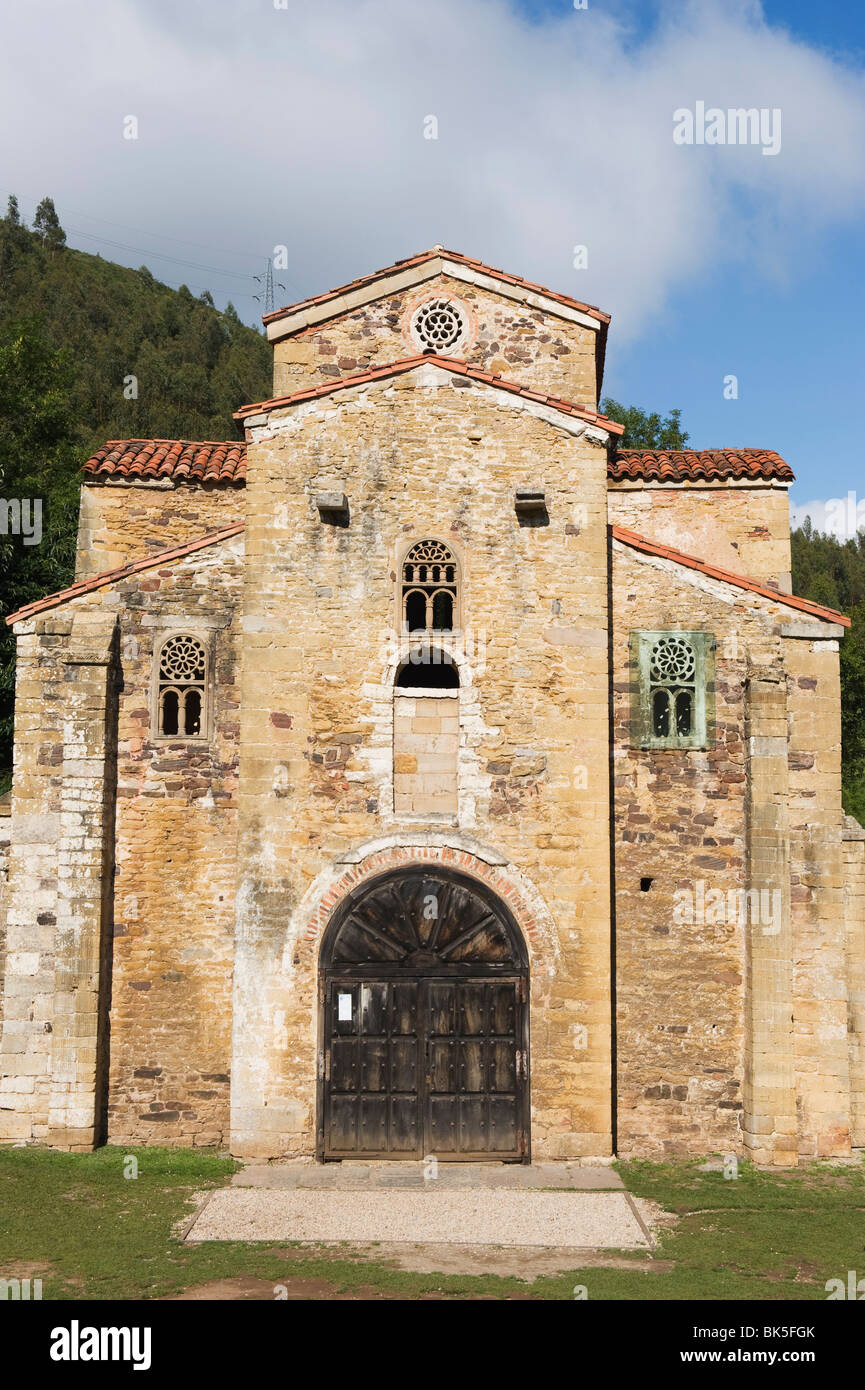 Chapelle royale du Palais d'été de Ramiro I, UNESCO World Heritage Site, Oviedo, Asturias, Espagne Banque D'Images