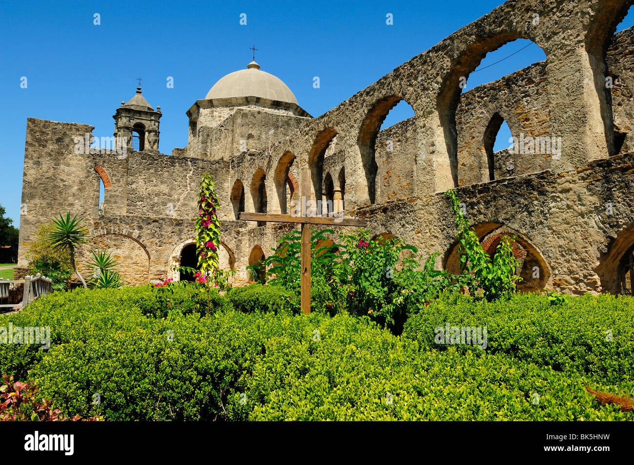 Mission espagnole l'église San José, 1720 Banque D'Images