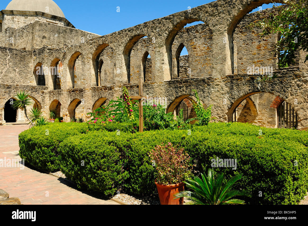 Mission espagnole l'église San José, 1720 Banque D'Images