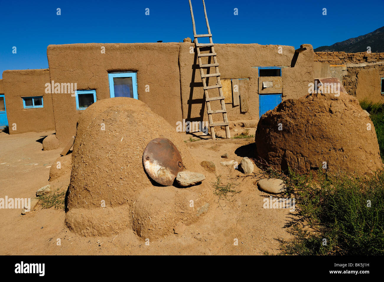 Adobe maison à Taos Pueblo, New Mexico. Banque D'Images