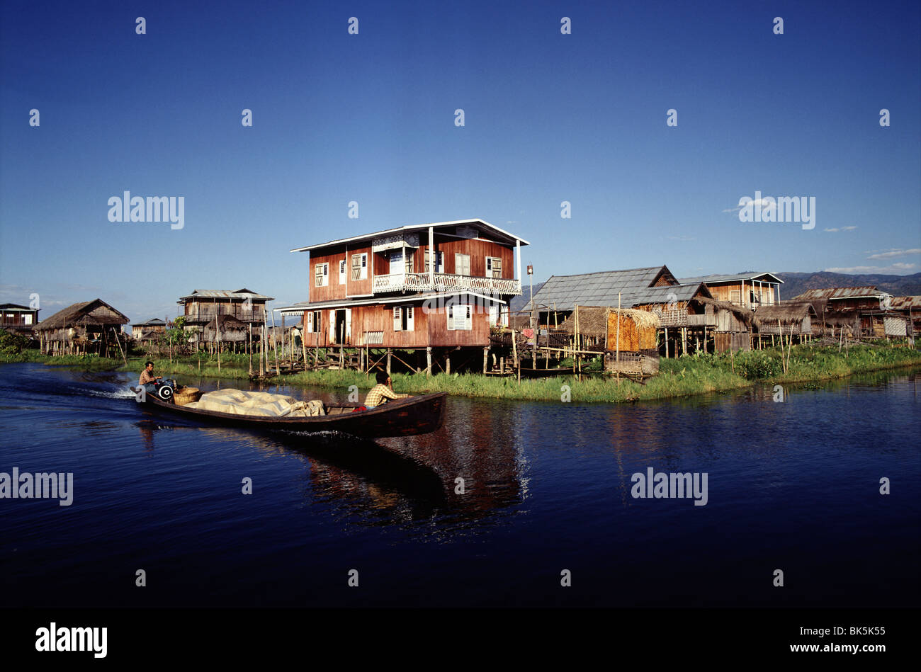Lac Inle, l'État de Shan, Myanmar (Birmanie), l'Asie Banque D'Images