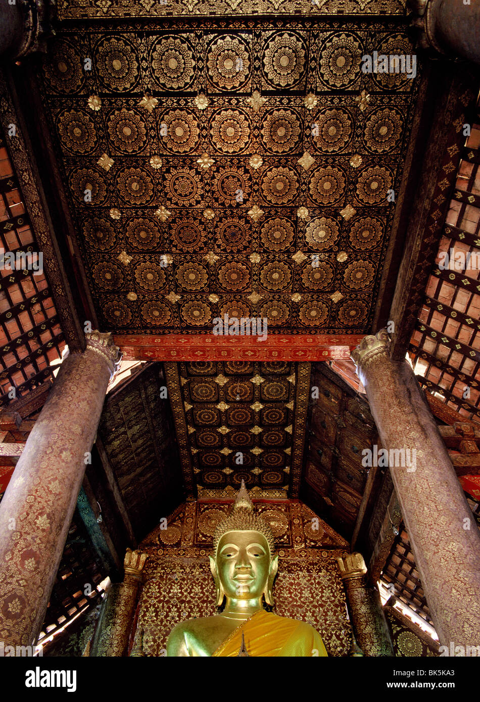 Wat Xieng Thong, temple bouddhiste , Luang Prabang, UNESCO World Heritage Site, Laos Banque D'Images