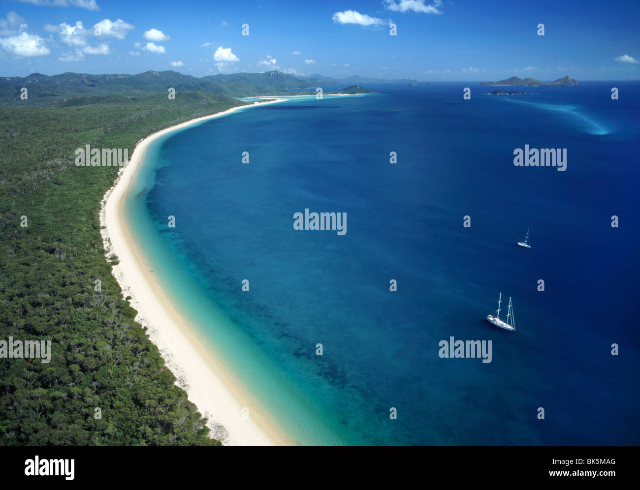 White Haven beach, l'île de Whitsunday, Queensland, Australie, Pacifique Banque D'Images