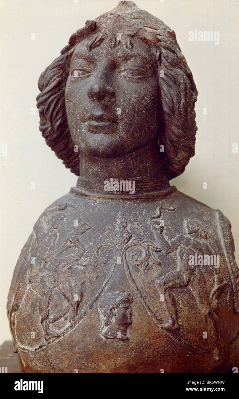 Jeune guerrier par Antonio del Pollaiolo, 1431/32-1498, l'Italie, Florence, Museo Nazionale de Bargello Banque D'Images