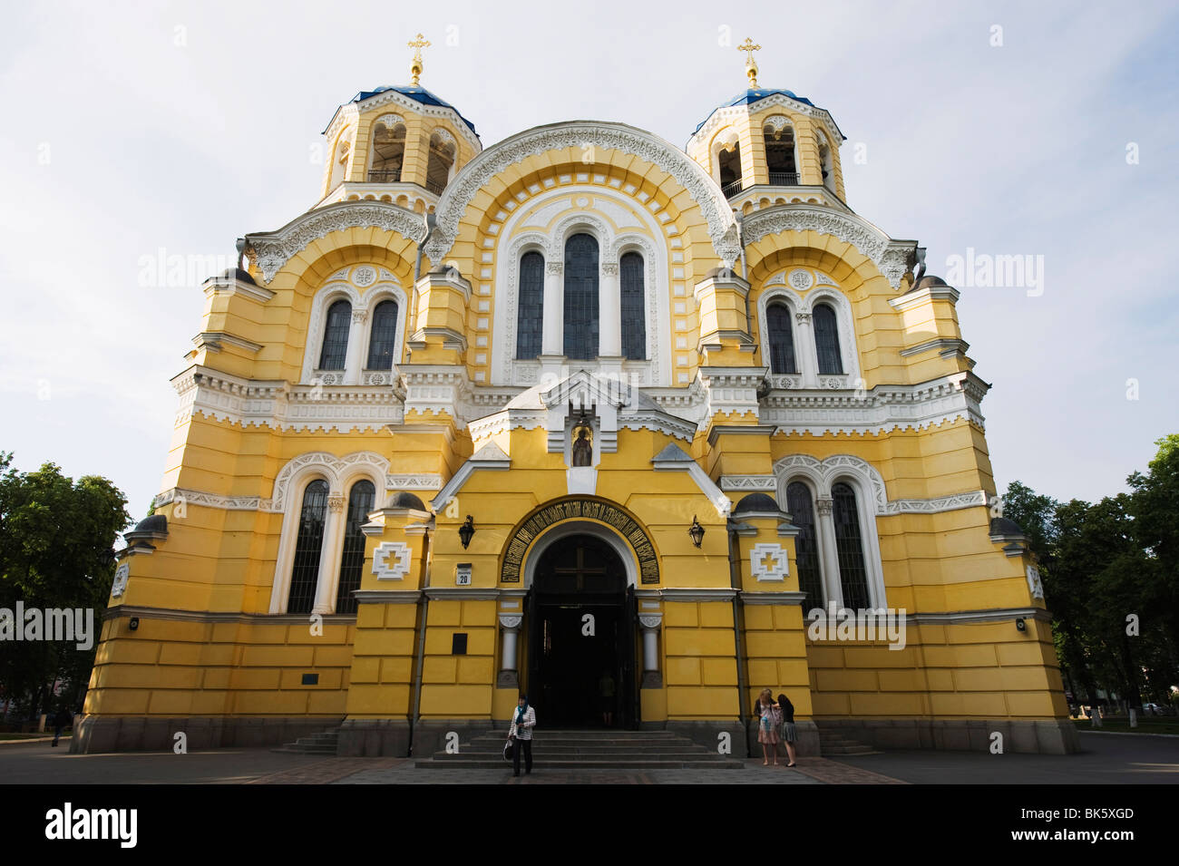 La Cathédrale Saint-vladimir, fin du xixe siècle de style byzantin chrétien orthodoxe, Kiev, Ukraine, l'Europe Banque D'Images