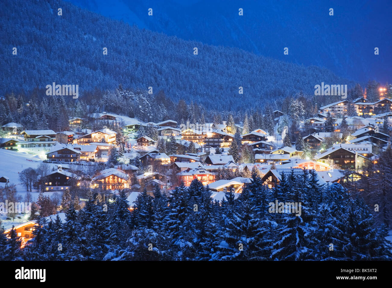 Village de Seefeld, Tyrol, Autriche, Europe Banque D'Images