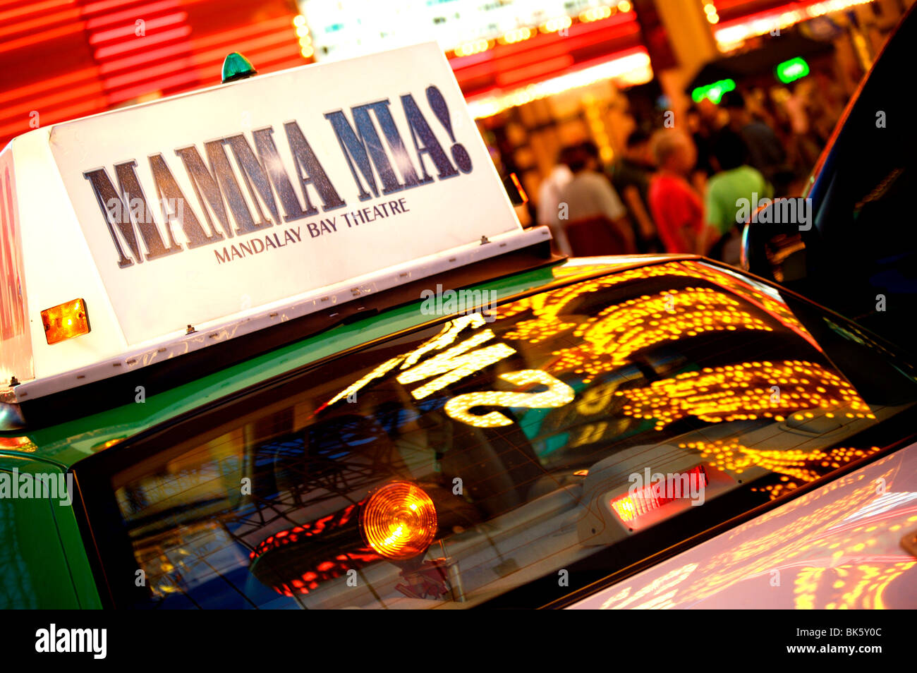 Fremont Street Experience Centre-ville de Las Vegas, Mamma Mia ! Publicité Banque D'Images