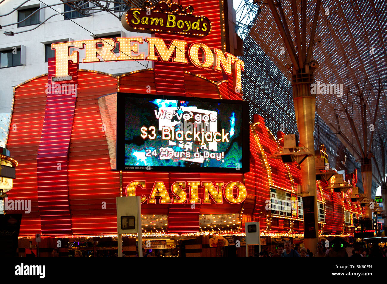 Fremont Street Experience Centre-ville de Las Vegas Banque D'Images