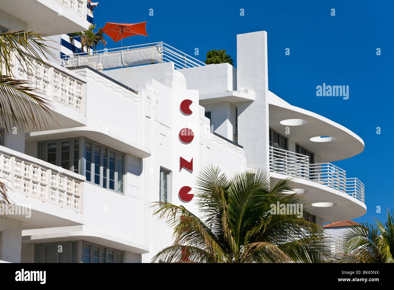 "L'Art Déco, l'Hôtel Plage 'Sud' Miami, Floride, USA Banque D'Images "L'Art Déco, l'Hôtel Plage 'Sud' Miami, Floride, USA Banque D'Images