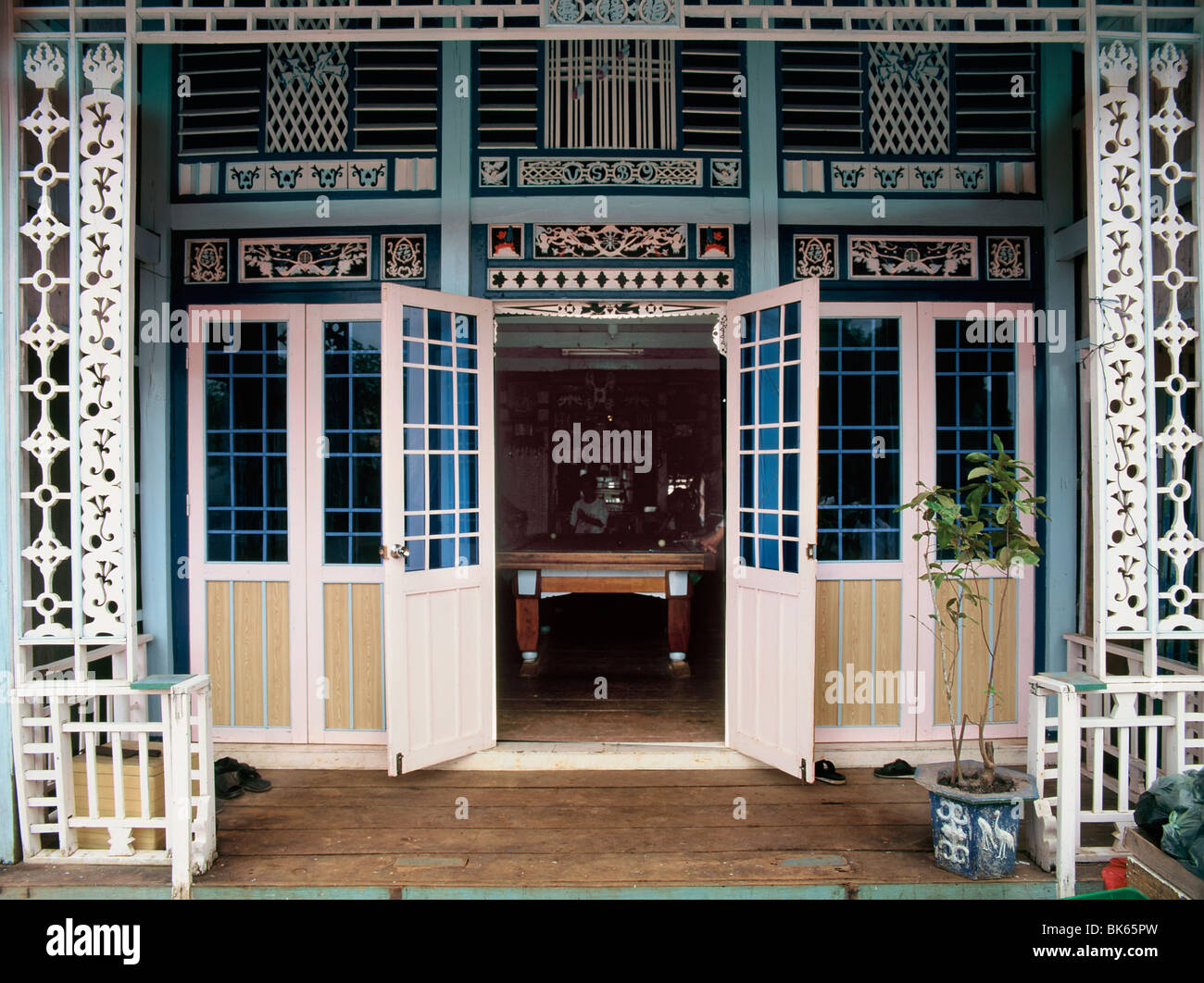 Maison de village à Phu Quoc, Vietnam, Indochine, Asie du Sud-Est, l'Asie Banque D'Images