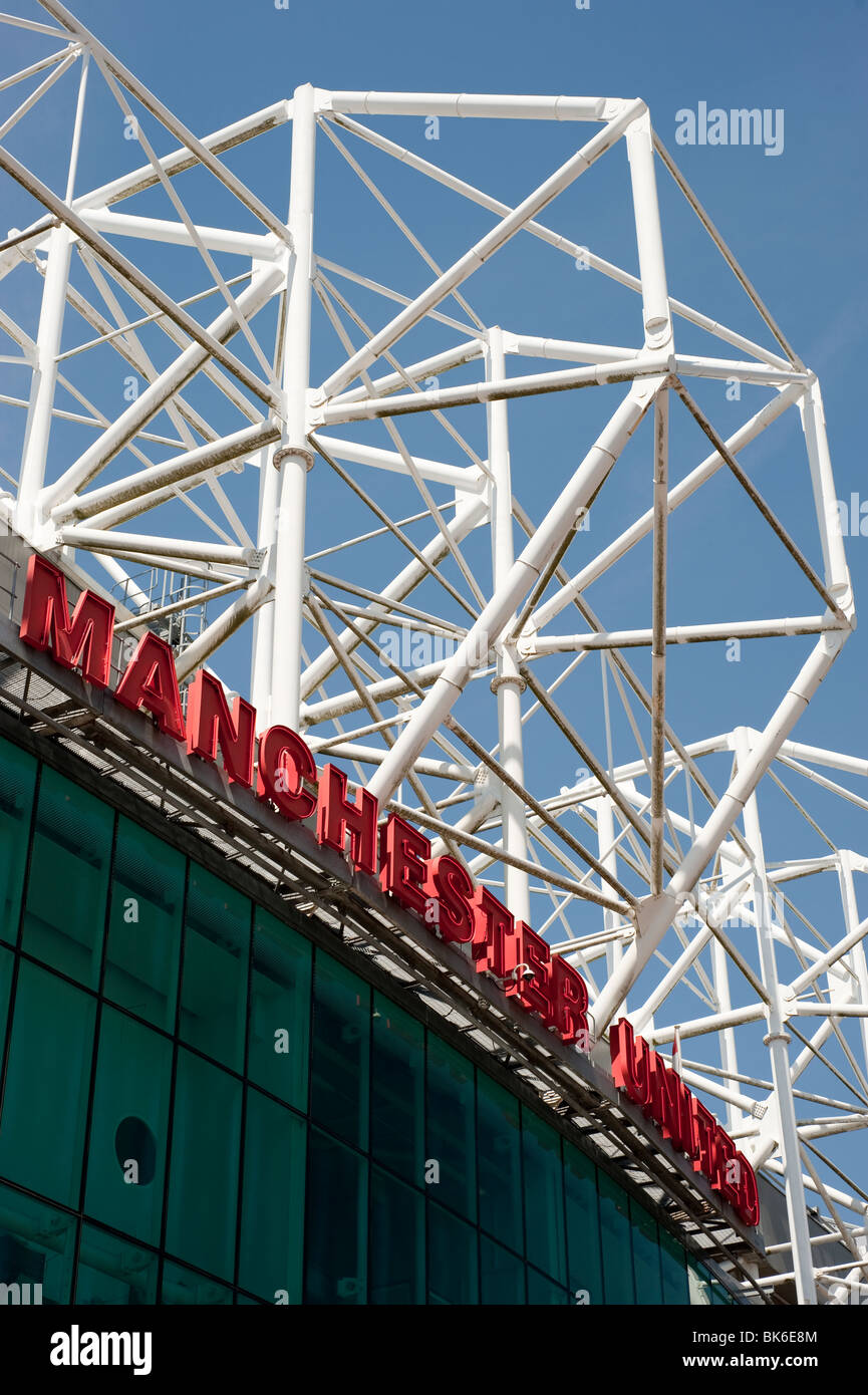Manchester United le stade de football Old Trafford Banque D'Images