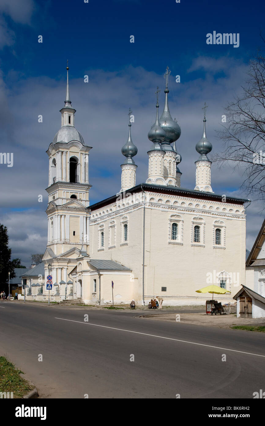 Russie,Golden Ring ,Suzdal, église Notre Dame de Smolensk, 1696-1706,Bell Tower,fin du 18e siècle Banque D'Images