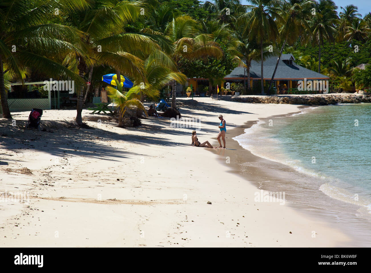 Pigeon Point Beach à Tobago Banque D'Images