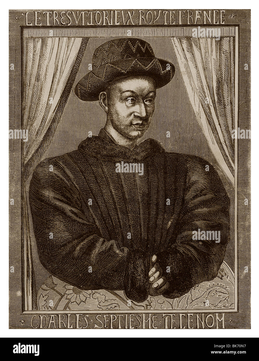 Charles VII de France (1403-1461) : Roi de France de 1422 à 1461. Banque D'Images