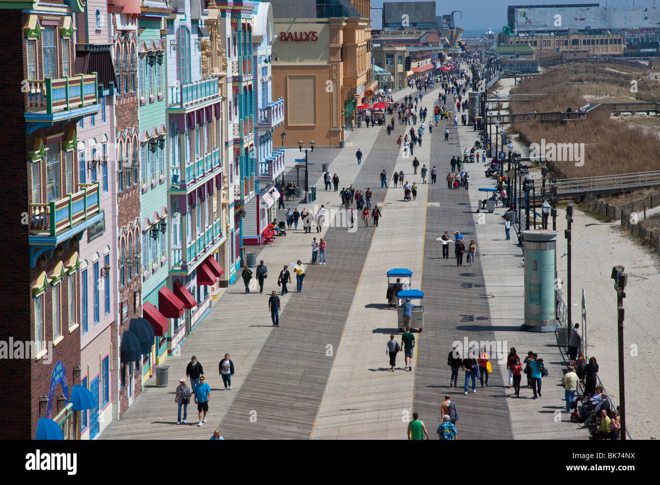 Le Boardwalk à Atlantic City, NJ Banque D'Images