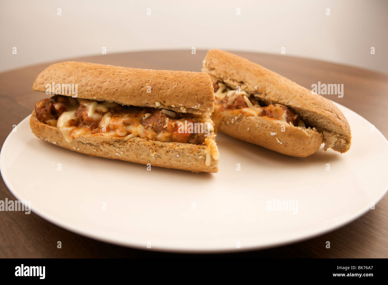 Meatball Rouleau Sandwich Banque D'Images