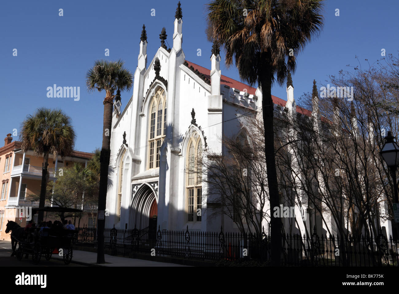L'Église Français Huguenot, Charleston, SC, États-Unis d'Amérique Banque D'Images