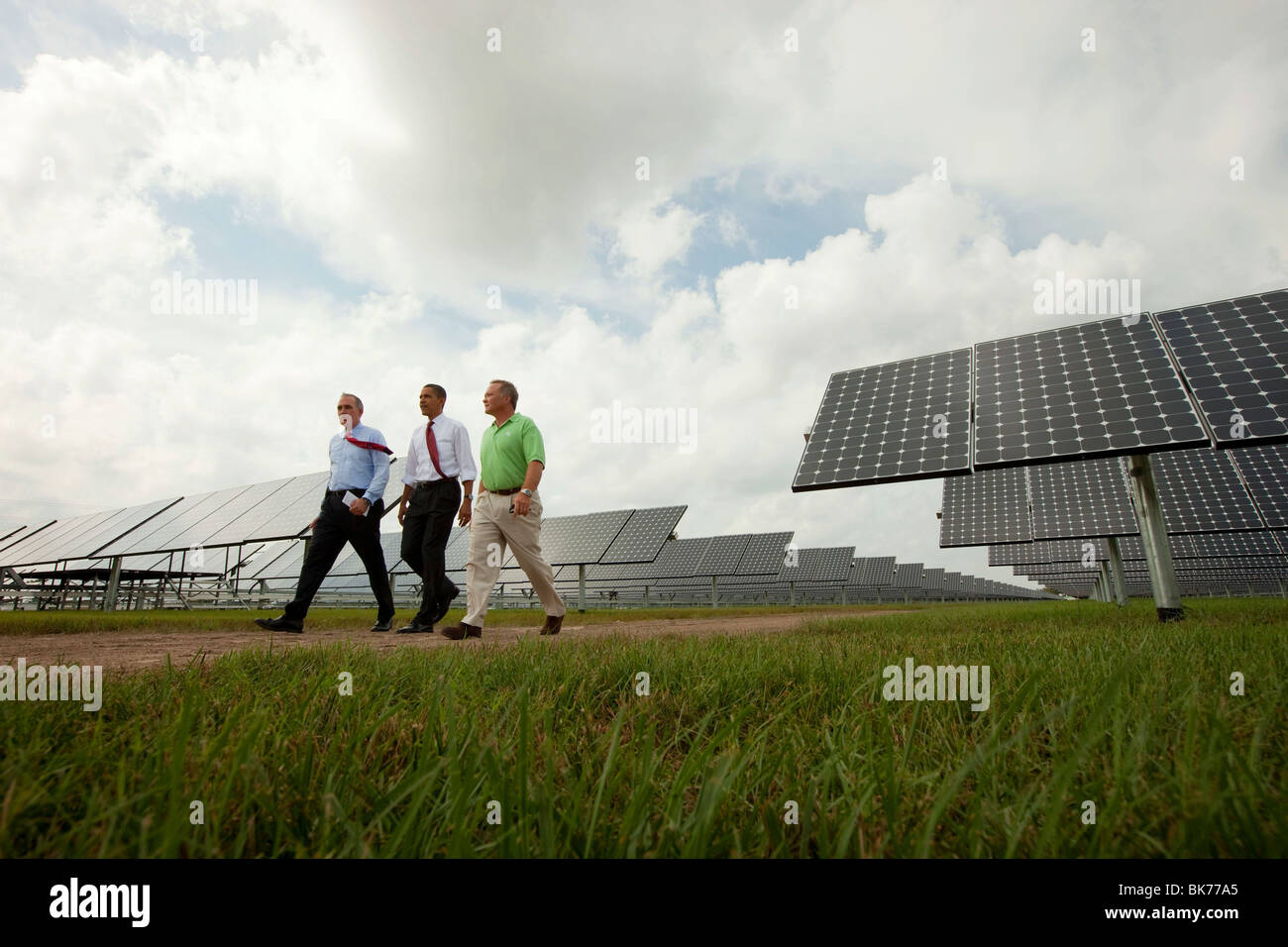 Le président Barack Obama visite la DeSoto Next Generation Solar Energy Center Banque D'Images