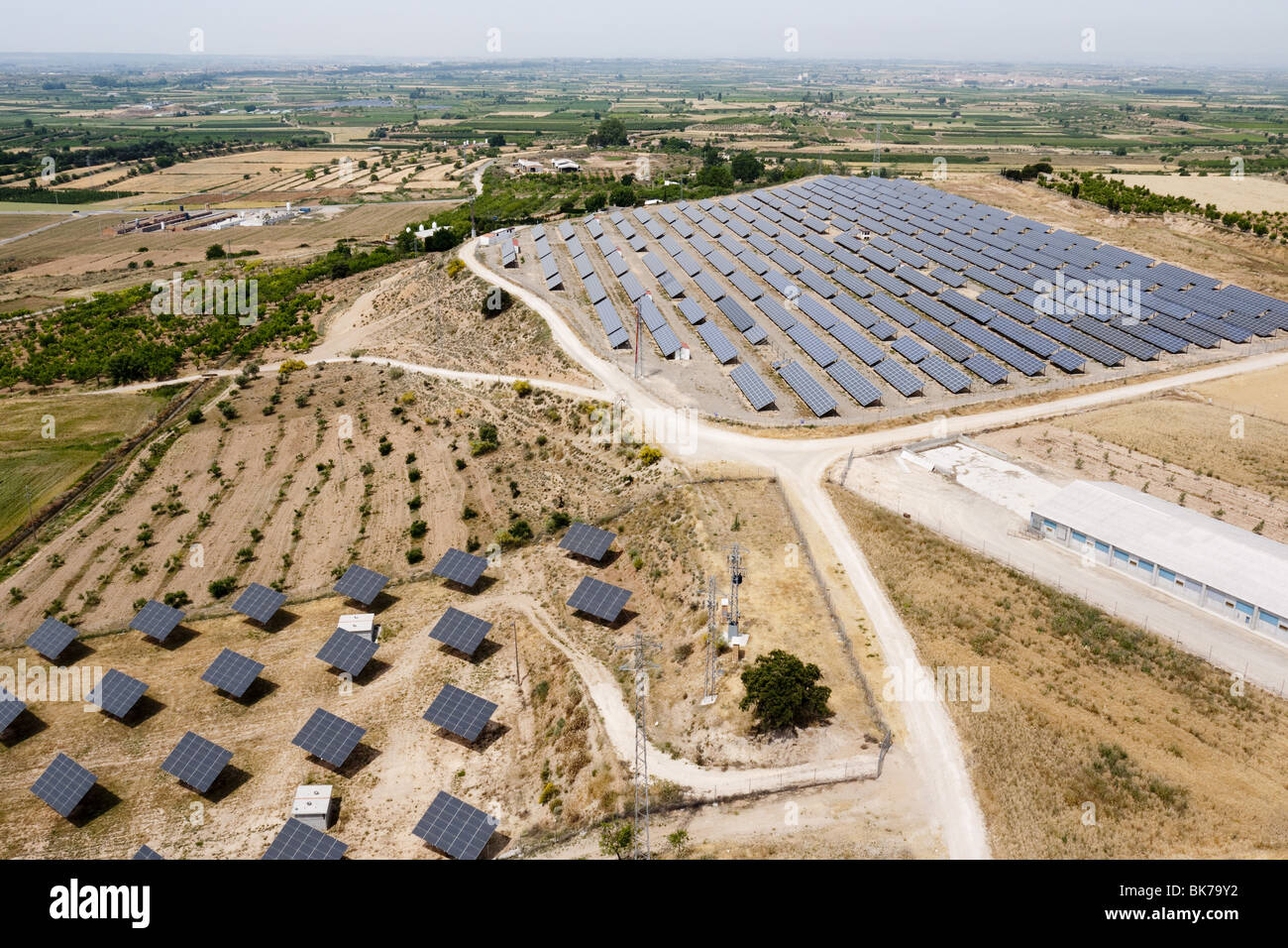 Centrale photovoltaïque de Lerida, Espagne Banque D'Images