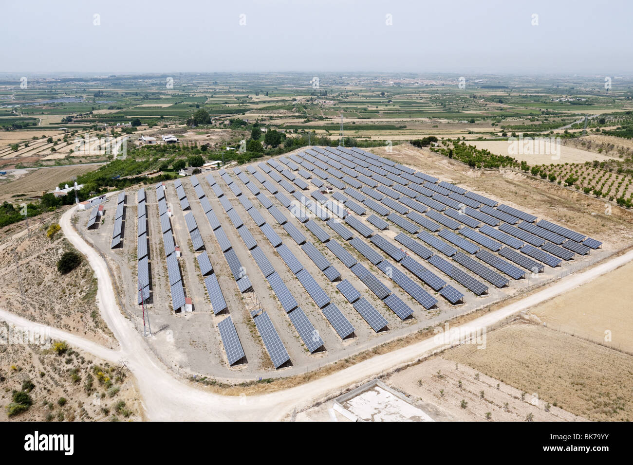Centrale photovoltaïque de Lerida, Espagne Banque D'Images