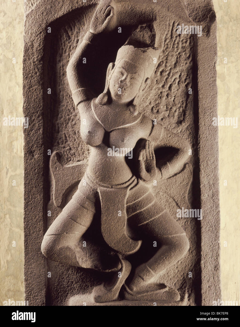 Danseur, Thap Cham'Art, style Mam datant du 12e siècle, le Musée Cham, Danang, Vietnam, Indochine, Asie du Sud, Asie Banque D'Images