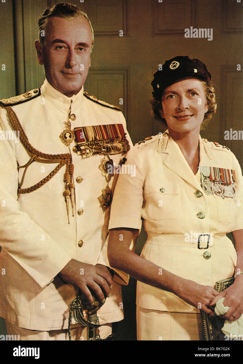 LORD MOUNTBATTEN - Anglais commandant naval et startesman avec son épouse Edwina Banque D'Images
