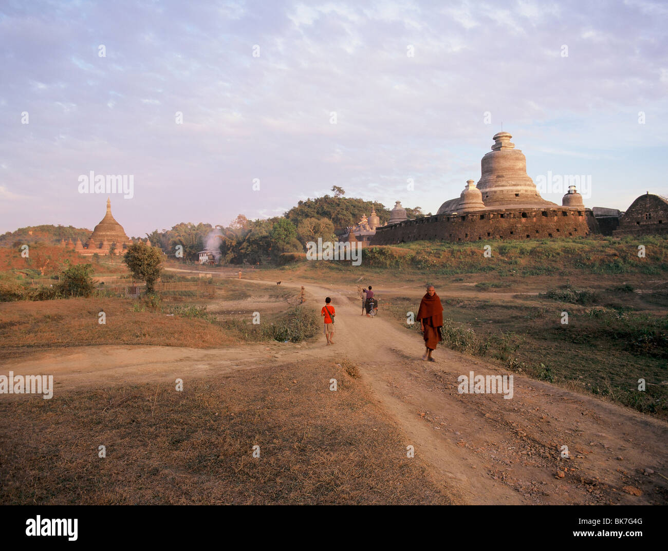 Ruines de Mrauk U, l'ancienne capitale de l'Arakan, le Myanmar (Birmanie), l'Asie Banque D'Images
