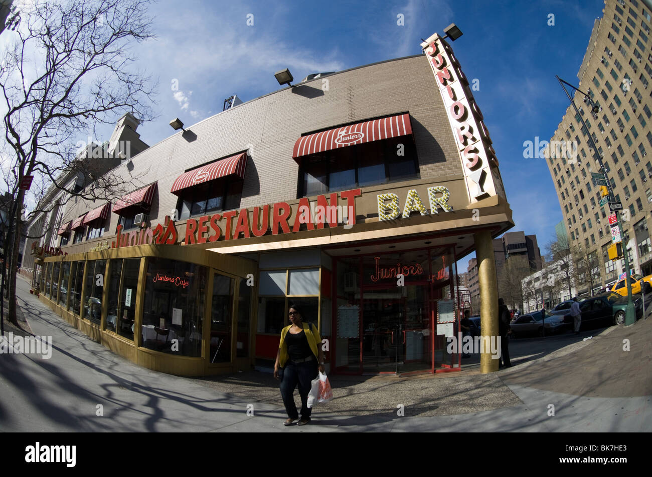 Le restaurant du Junior sur Flatbush Avenue, dans le centre-ville de Brooklyn à New York Banque D'Images