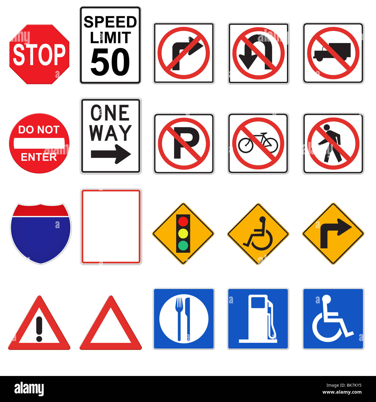 Panneaux de signalisation rectangulaires Banque de photographies et d ...