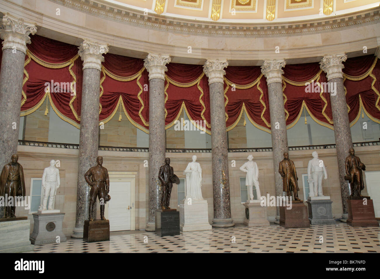 Washington DC,Capitole des États-Unis,histoire,gouvernement,Congrès,Chambre des représentants,National statuary Hall,Breccia marbre Corinthe colonnes,D Banque D'Images