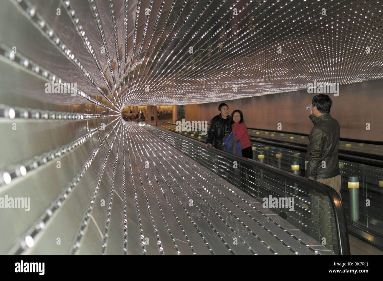 Washington DC,National Mall,National Gallery of Art,musée,collection,exposition exposition collection,allée,artiste Leo Villareal,sculpttu léger Banque D'Images