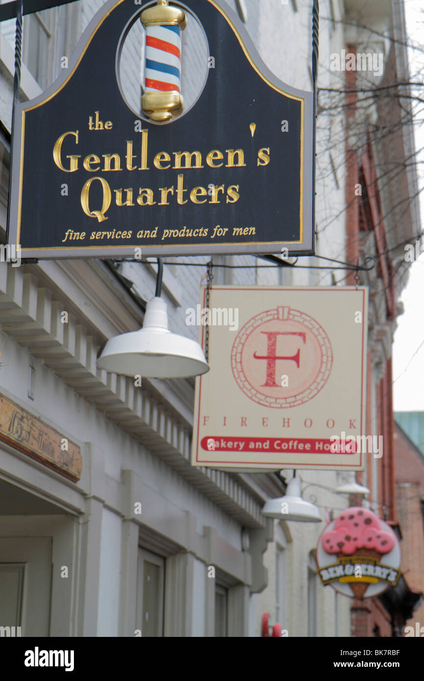 Alexandria Virginia, Old Town, King Street, quartier historique, shopping shopper shoppers magasins marché marchés achats vente, magasin de détail Banque D'Images