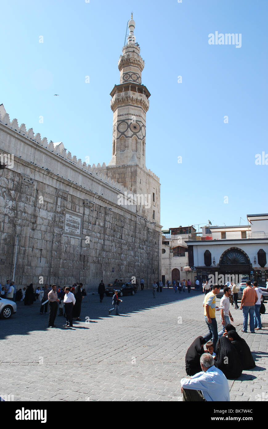 Par la mosquée des Omeyyades à Damas Banque D'Images