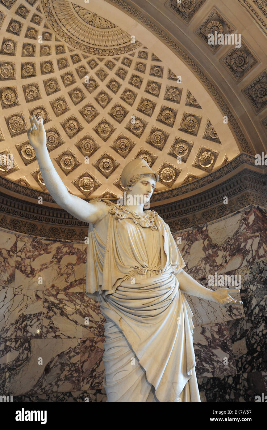 France Paris Musée du Louvre sculpture statue grecque Banque D'Images