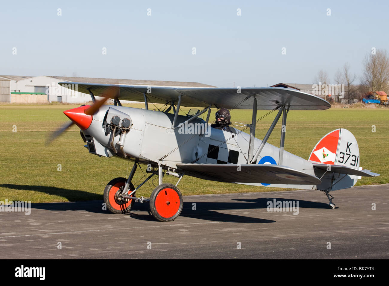 Issacs Fury K3731G-RODI en vol à Breighton Airfield Banque D'Images