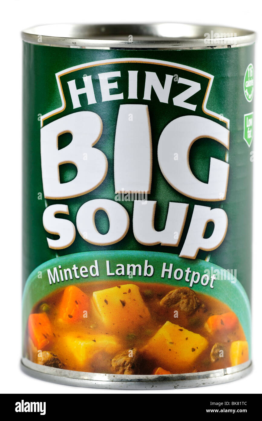 Soupe d'agneau à la menthe Heinz grosse potée Banque D'Images