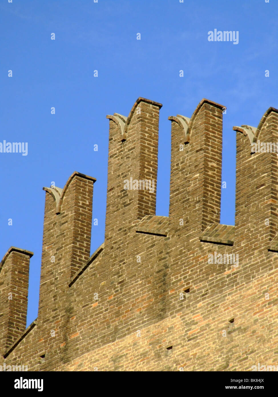 Détail de l'ancien des murs du palais du roi Enzo à Bologne Banque D'Images