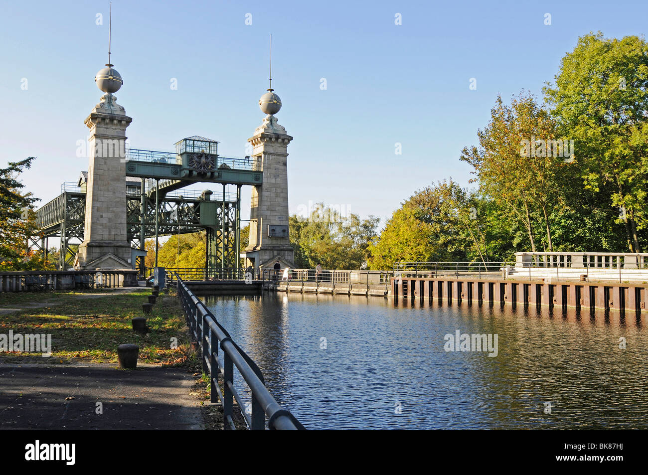 Ascenseur à bateaux d'Henrichenburg,,, Schleusenpark Lock Park Waltrop, Musée Industriel westphalien, voie d'Industrial Herita Banque D'Images