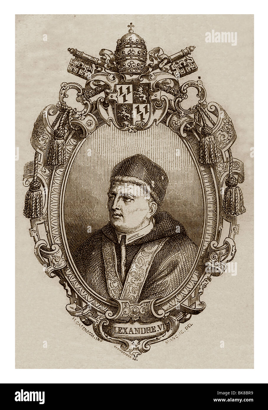 Alexandre VI (1431-1503) : le Pape de 1492 à 1503. Banque D'Images