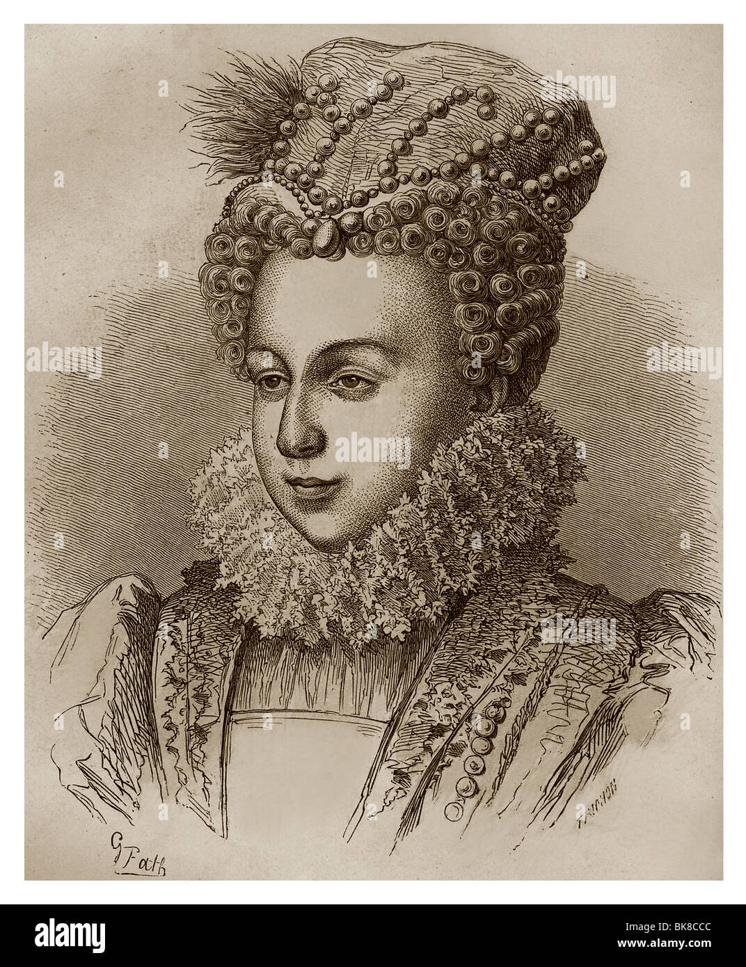 Marguerite de Valois (1553-1615) : Reine Consort de France et de Navarre au cours de la fin du xvie siècle. Banque D'Images