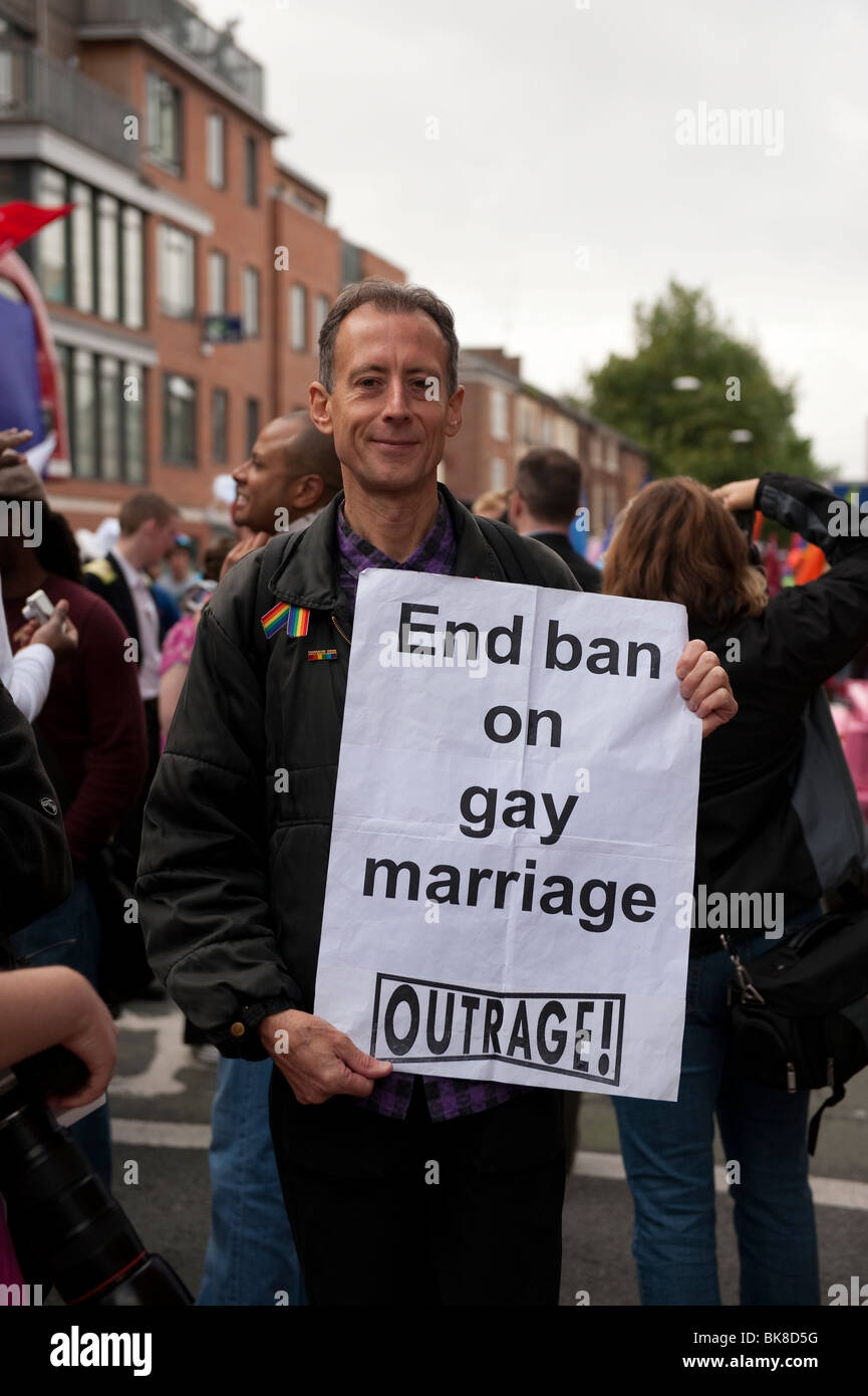 Fin interdiction de mariage gay d'indignation Banque D'Images