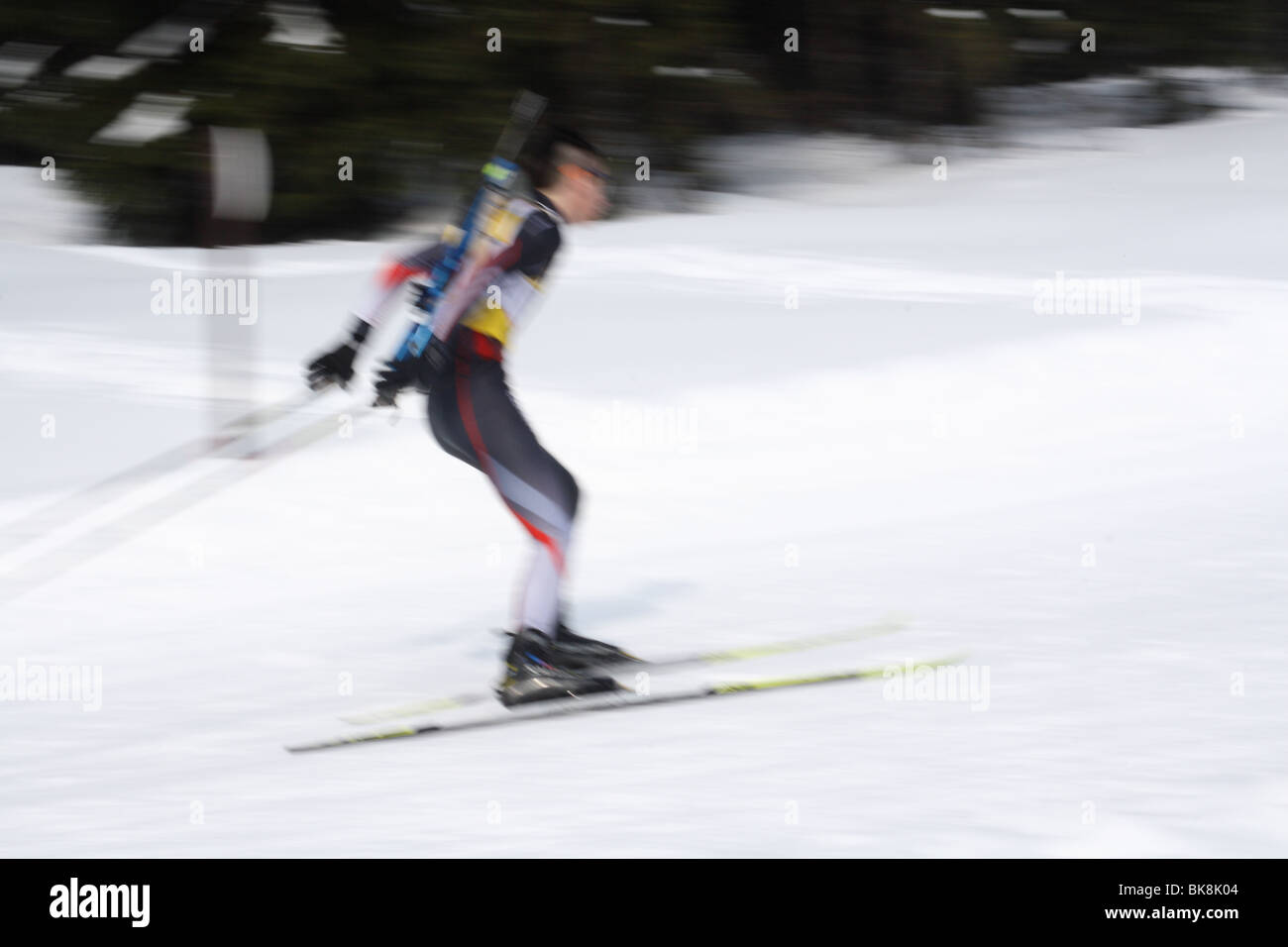 La compétition de biathlon, Jakuszyce, Pologne. Banque D'Images