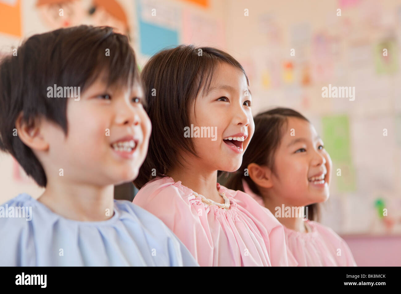 Jardin d'enfants sourire Banque D'Images