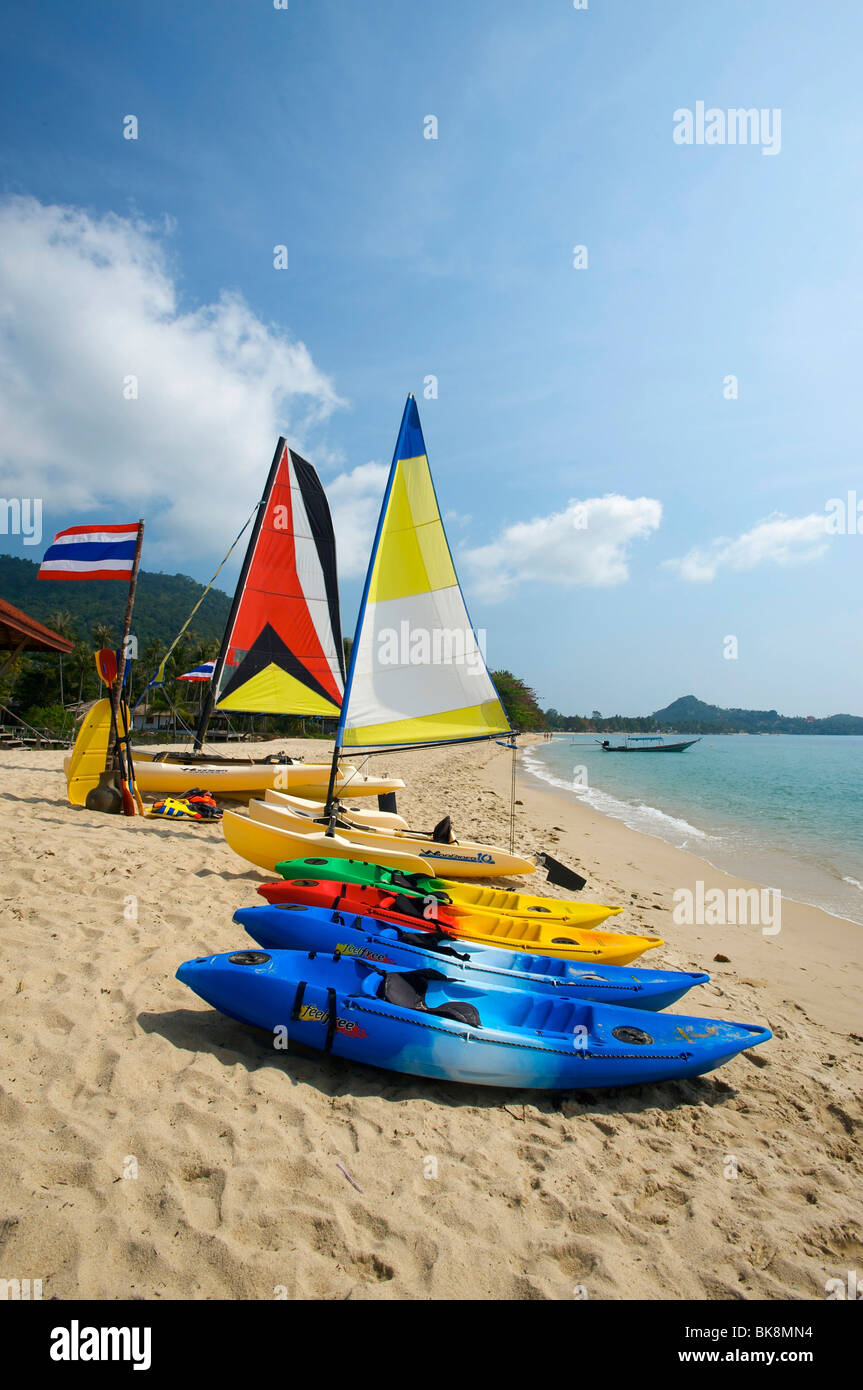 La plage de Lamai, l'île de Ko Samui, Thaïlande, Asie Banque D'Images