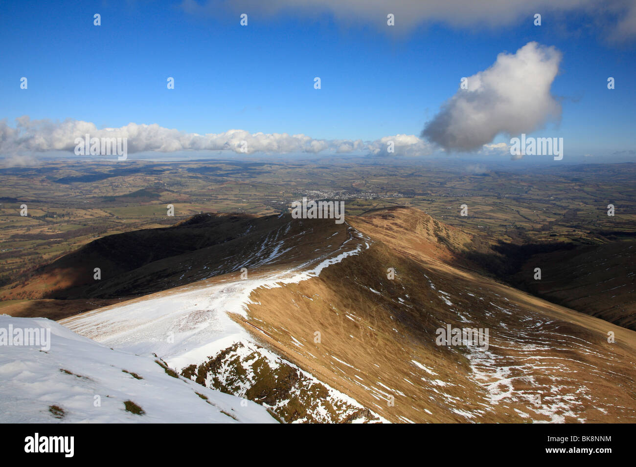 Llwch Cefn mcg à partir de Pen Y Fan, Brecon Beacons, Galles, Royaume-Uni Banque D'Images