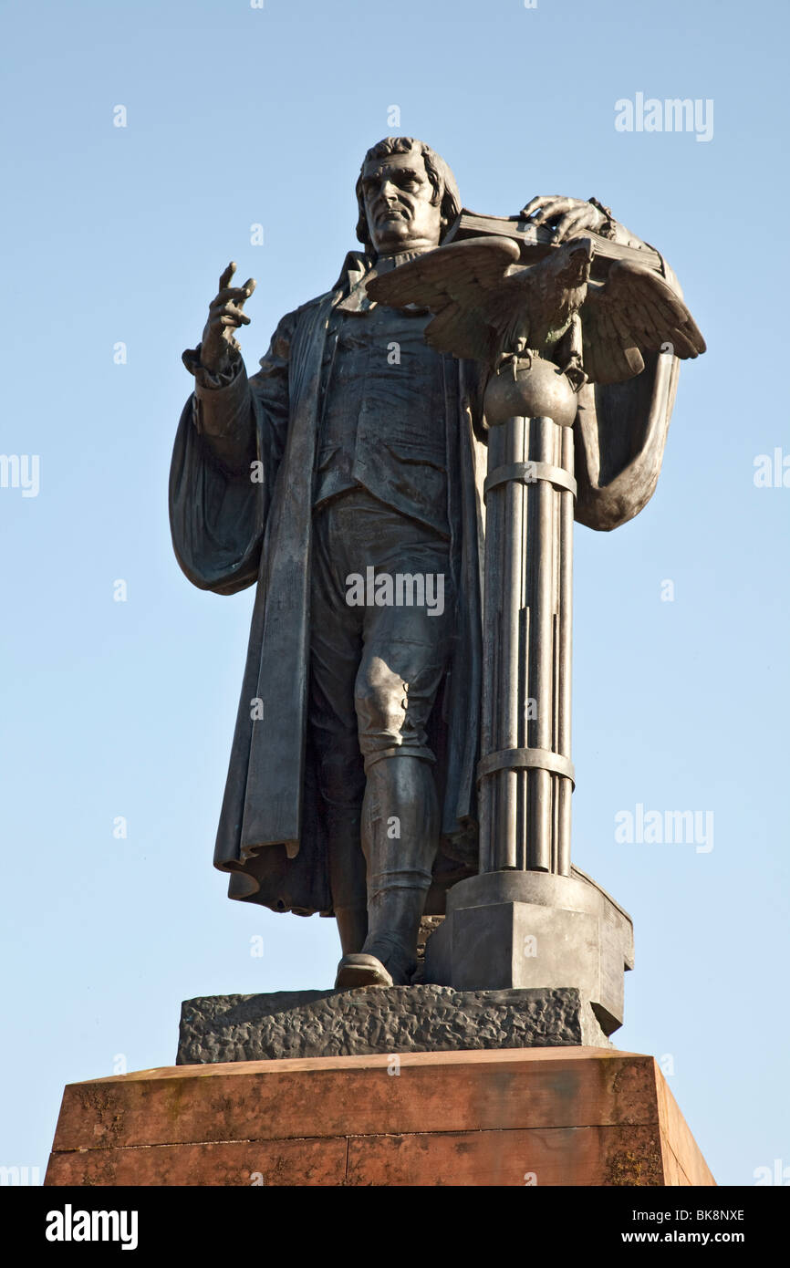 Statue de John Witherspoon ministre presbytérien, Président de Princeton, NJ et signataire de la Déclaration d'Indépendance Banque D'Images