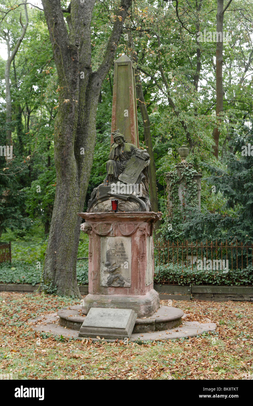 Tombe de Count Frederick III. zu Wied, fondateur de la ville, dans le cimetière de Neuwied, Rhénanie-Palatinat, Allemagne, Europe Banque D'Images